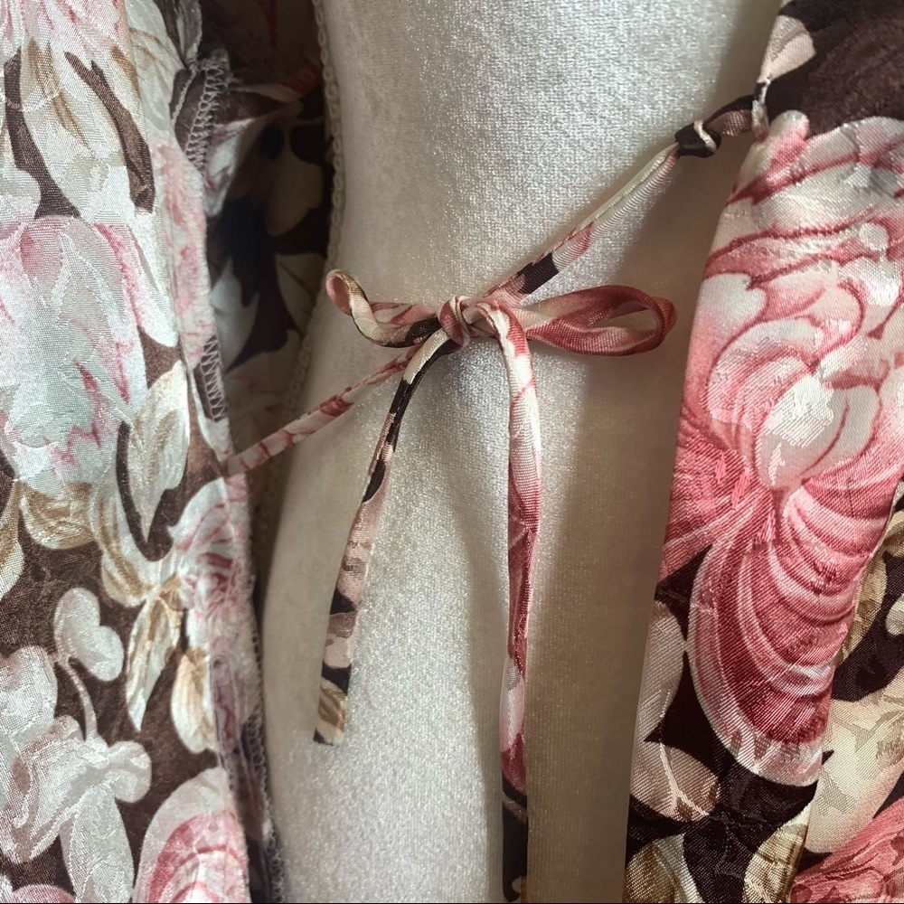 VINTAGE INNER MOST satin floral robe house coat M - Picture 12 of 16